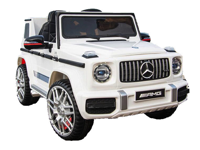 Mercedes G63 Amg, 12 Volt Kinderauto Met Lithium Accu, Rubberen Banden, Leder Zitting En Meer