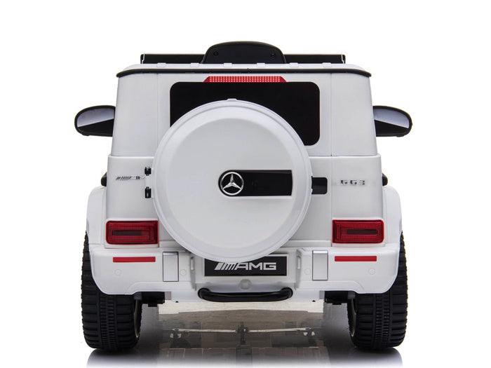 Mercedes G63 Amg, 12 Volt Kinderauto Met Lithium Accu, Rubberen Banden, Leder Zitting En Meer
