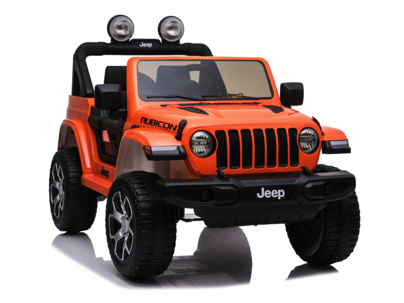 Jeep Wrangler Rubicon, 12V Kinderauto Met Lithium Accu, Rubberen Banden, Leder Zitje