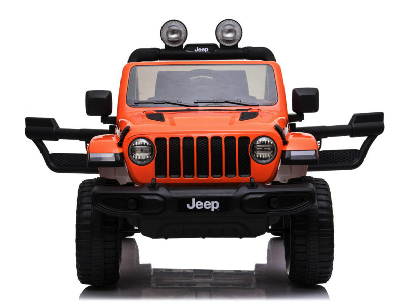 Jeep Wrangler Rubicon, 12V Kinderauto Met Lithium Accu, Rubberen Banden, Leder Zitje