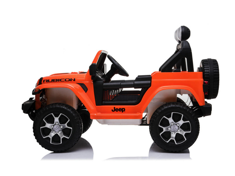 Jeep Wrangler Rubicon, 12V Kinderauto Met Lithium Accu, Rubberen Banden, Leder Zitje