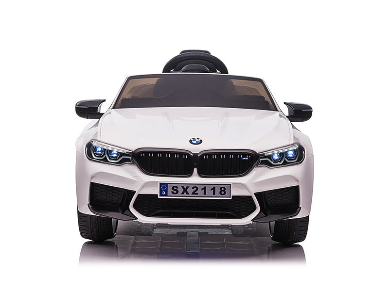 Bmw M5, Leder Zitje, Rubberen Banden, Kinder Accu Auto!